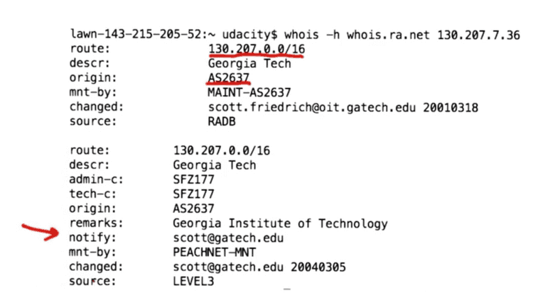 Whois result for Georgia Tech IP Whois result for Georgia Tech IP