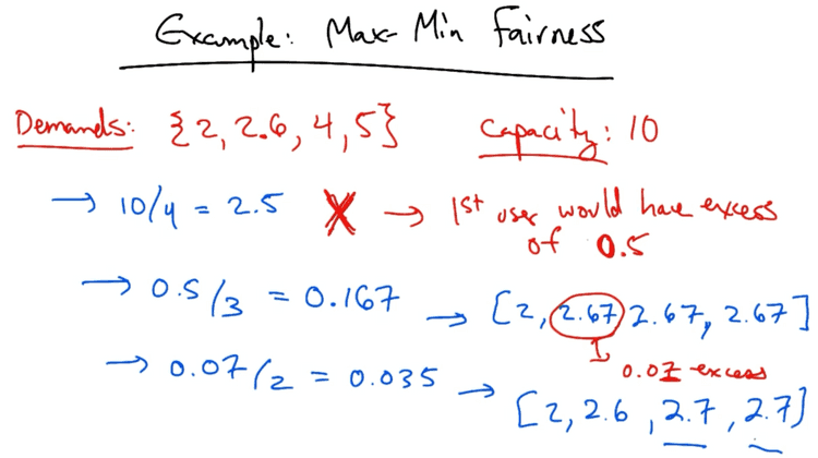 max-min fairness example max-min fairness example