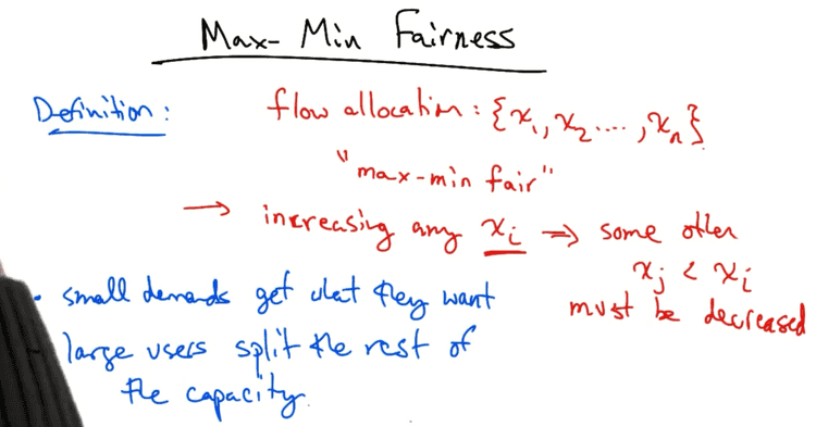 Rules for max-min fairness algorithm Rules for max-min fairness algorithm